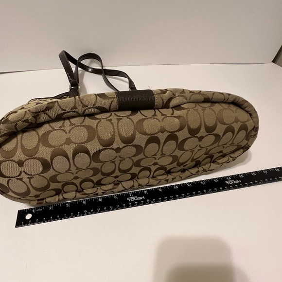 Coach Brown and Tan Monogram Shoulder Bag - Picture 4 of 16